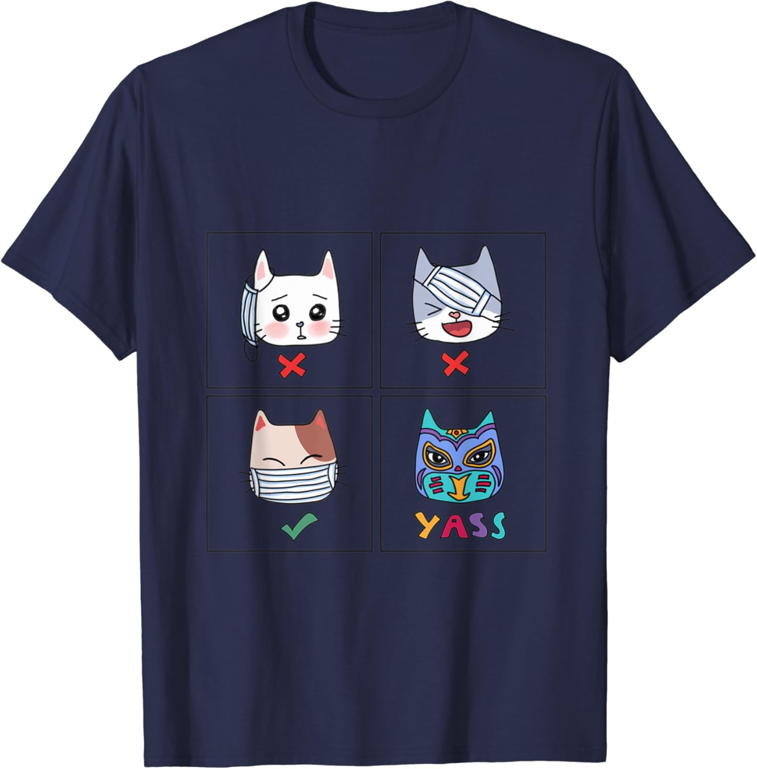 Cats with Masks TShirt Clothing, Shoes & Jewelry